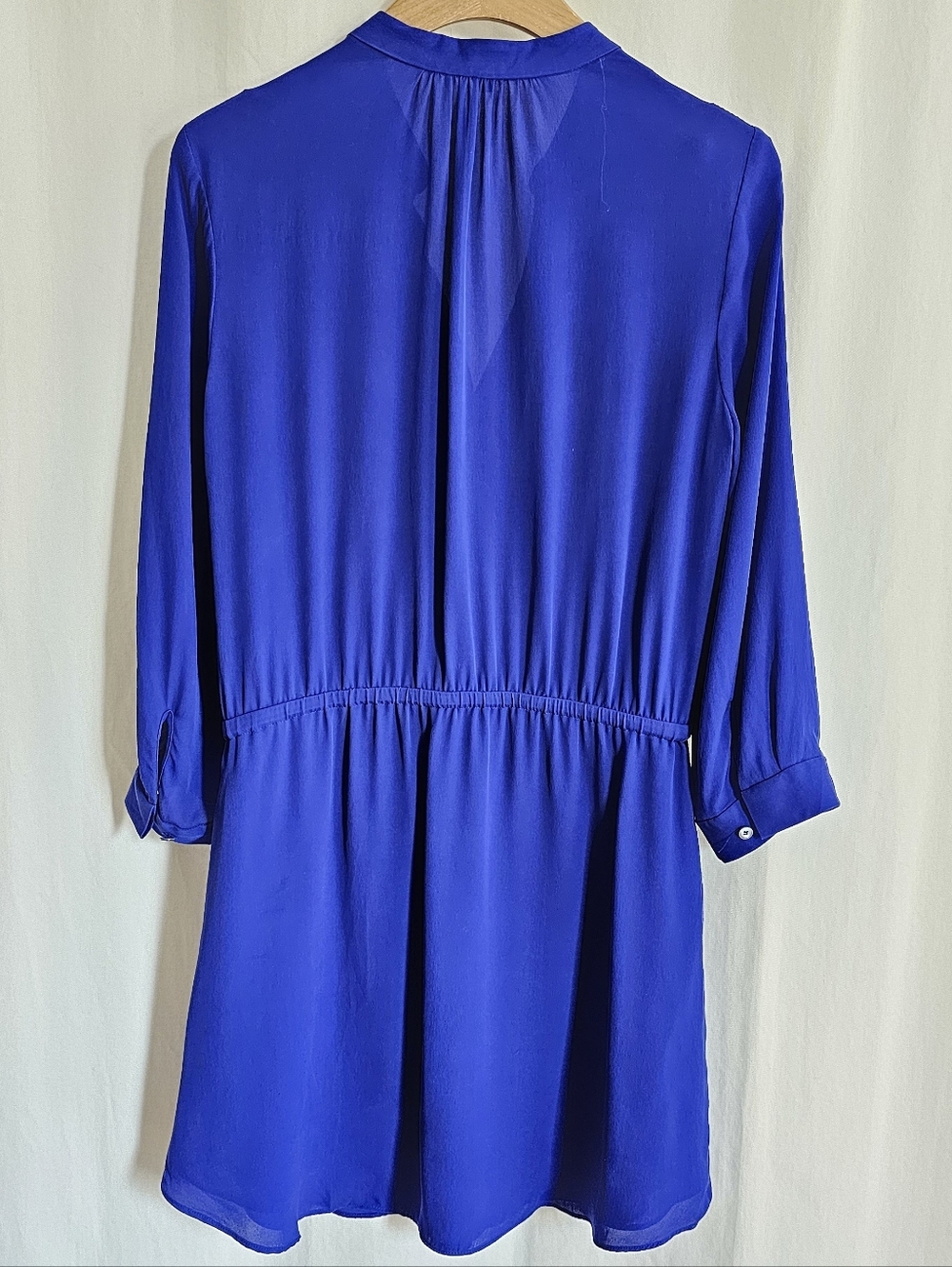 Aritzia T. Babaton Long Sleeve Silk Bennett Dress - Cobalt Blue - Picture 7 of 16